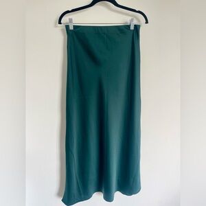 Teal maxi slip skirt